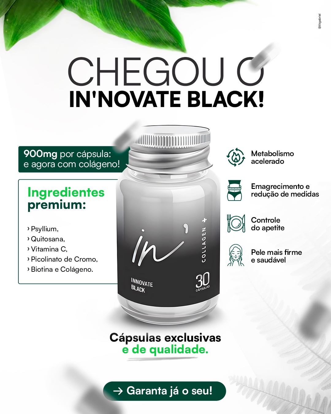 In'novate Black 30 cápsulas